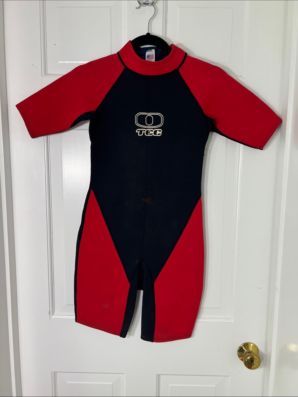 Vintage Ocean Tec Wetsuit, Shorty, 90s Springsuit, Neoprene, Youth Size 12